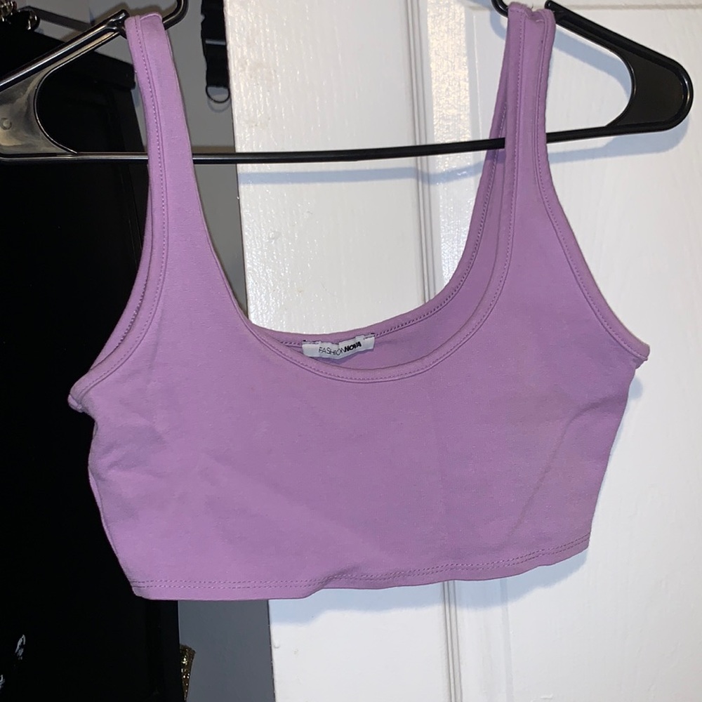fashion nova purple crop top